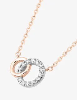 Collier plaqué or rose et oxyde de zirconium SO OR