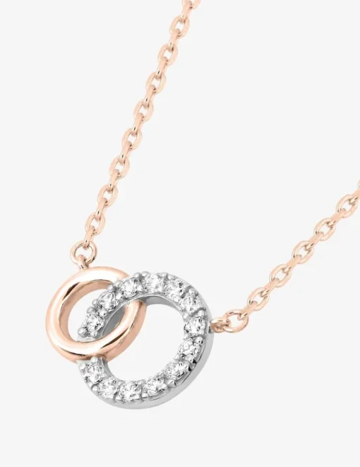Collier plaqué or rose et oxyde de zirconium SO OR