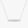Collier plaque rectangle personnalisable argent 925‰ rhodié SO OR
