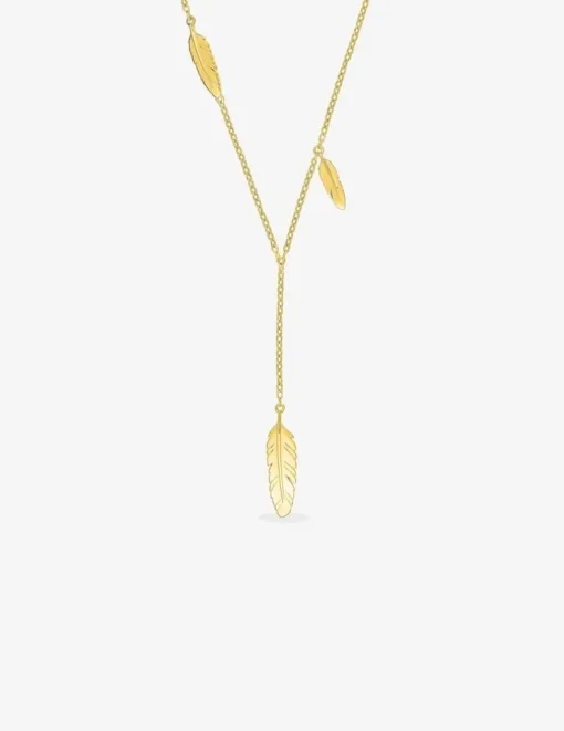 Collier plumes plaqué or SO OR