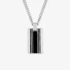 Collier pour homme en argent 925 ‰ rhodié avec pendentif laqué noir SO OR