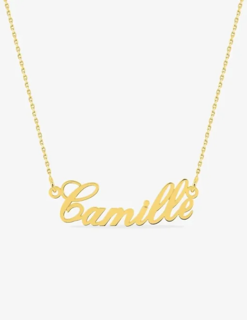 Collier prénom découpé personnalisable 4 mm or jaune 750‰ SO OR