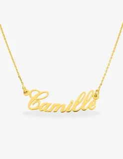 Collier prénom découpé personnalisable 4 mm or 375‰ SO OR