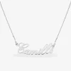 Collier prénom découpé personnalisable 4 mm or blanc 750‰ SO OR