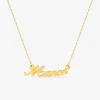 Collier prénom découpé personnalisable 3 mm or 375‰ SO OR