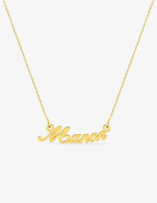 Collier prénom découpé personnalisable 3 mm or 375‰ SO OR