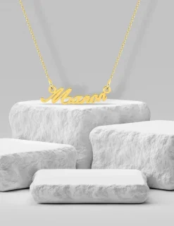 Collier prénom découpé personnalisable 3 mm or 375‰ SO OR