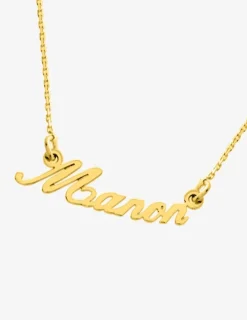 Collier prénom découpé personnalisable 3 mm or jaune 750‰ SO OR