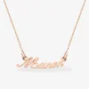 Collier prénom découpé personnalisable 3 mm or rose 750‰ SO OR