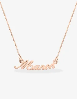 Collier prénom découpé personnalisable 3 mm or rose 750‰ SO OR