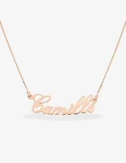 Collier prénom découpé personnalisable 4 mm or rose 750‰ SO OR