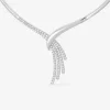 Collier rigide argent 925‰ rhodié et oxydes de zirconium SO OR