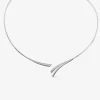 Collier rigide argent 925‰ rhodié et oxydes de zirconium SO OR