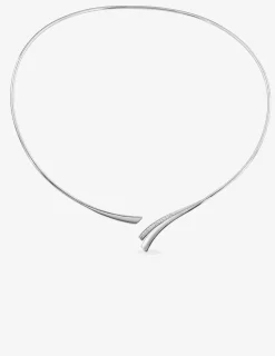 Collier rigide argent 925‰ rhodié et oxydes de zirconium SO OR