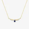 Collier rubans or jaune 375‰ et saphir SO OR