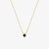 Collier saphir carré or jaune 375‰ SO OR