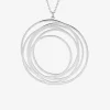 Collier sautoir acier avec multitude de cercles superposés SO OR