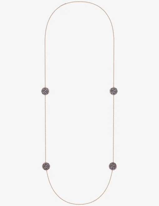 Collier sautoir Chance or rose 750‰ Lapis Lazuli SO OR