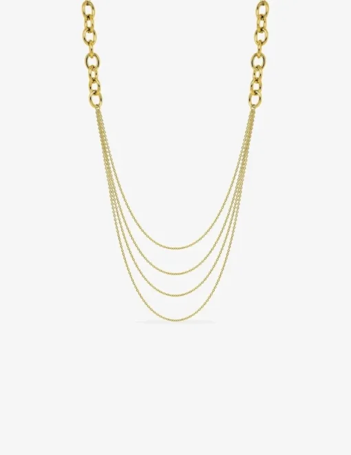 Collier sautoir en acier doré SO OR