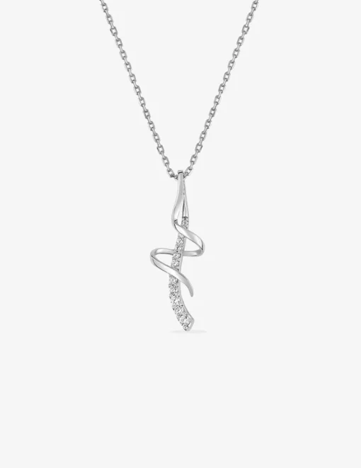 Collier tourbillon argent 925‰ rhodié et oxydes de zirconium SO OR