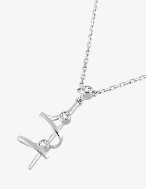 Collier tourbillon argent 925‰ rhodié et oxydes de zirconium sertis clos SO OR