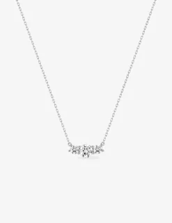Collier Trilogie or blanc 375 ‰ et oxydes de zirconium SO OR
