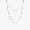 Collier triple en acier gris SO OR