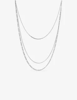 Collier triple en acier gris SO OR