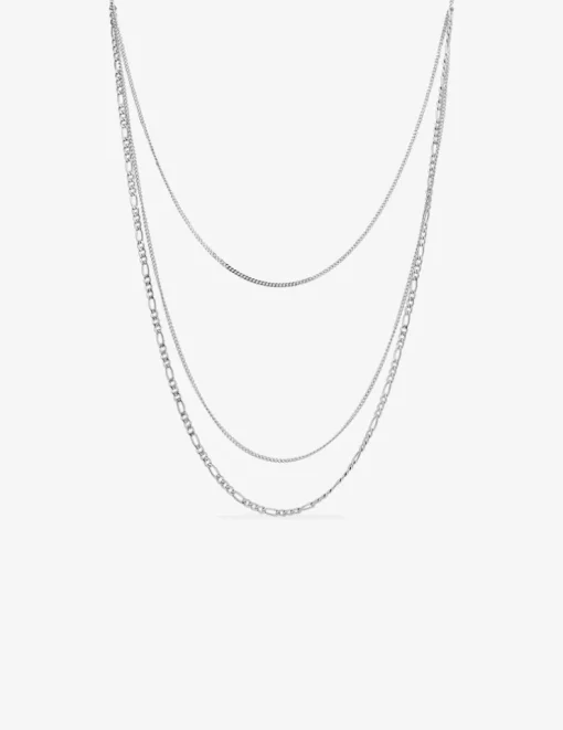 Collier triple en acier gris SO OR