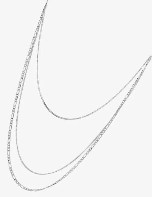 Collier triple en acier gris SO OR