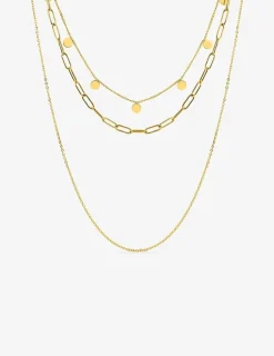Collier trois rangs en acier doré SO OR