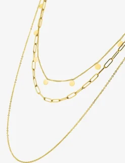 Collier trois rangs en acier doré SO OR