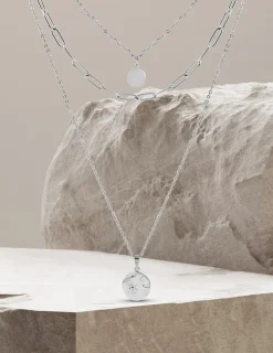Collier trois rangs et pendentif en acier SO OR