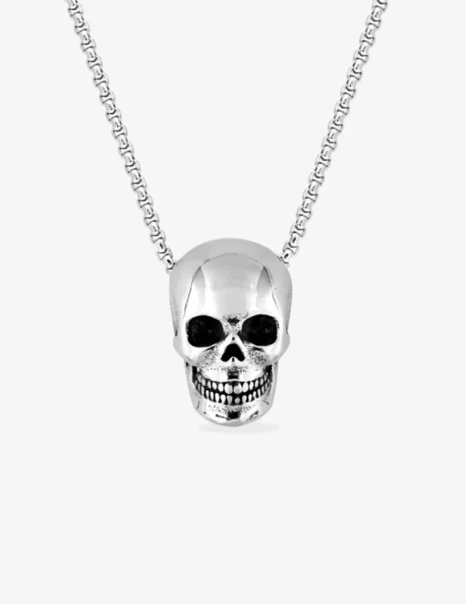 Collier tête de mort acier SO OR