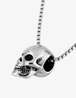 Collier tête de mort acier SO OR