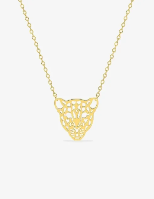 Collier tête de tigre plaqué or SO OR