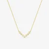 Collier V or jaune 375‰ oxydes de zirconium sertis clos SO OR
