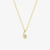 Collier virgule plaqué or et oxyde de zirconium SO OR
