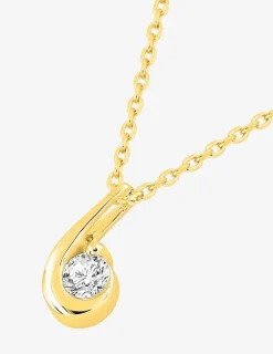 Collier virgule plaqué or et oxyde de zirconium SO OR
