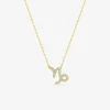 Collier zodiaque Capricorne or jaune 750 ‰ et oxydes de zirconium SO OR