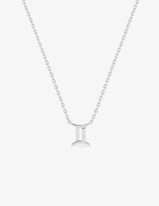 Collier zodiaque gémeaux en argent 925 ‰ rhodié SO OR