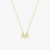 Collier zodiaque Verseau or jaune 750 ‰ et oxydes de zirconium SO OR