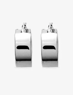 Créoles 10 mm anneau 6 mm argent 925‰ rhodié SO OR