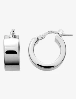 Créoles 10 mm anneau 6 mm argent 925‰ rhodié SO OR