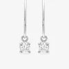 Créoles 15 mm argent 925‰ rhodié et oxyde de zirconium SO OR