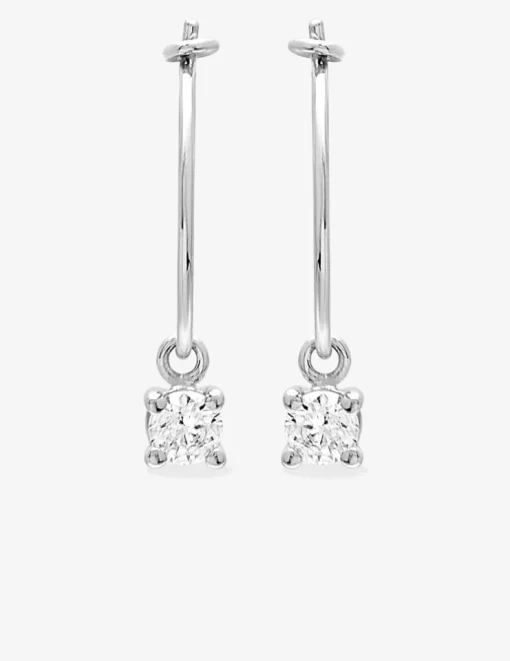 Créoles 15 mm argent 925‰ rhodié et oxyde de zirconium SO OR