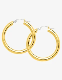 Créoles 20 mm fil 3 mm or jaune 750‰ SO OR