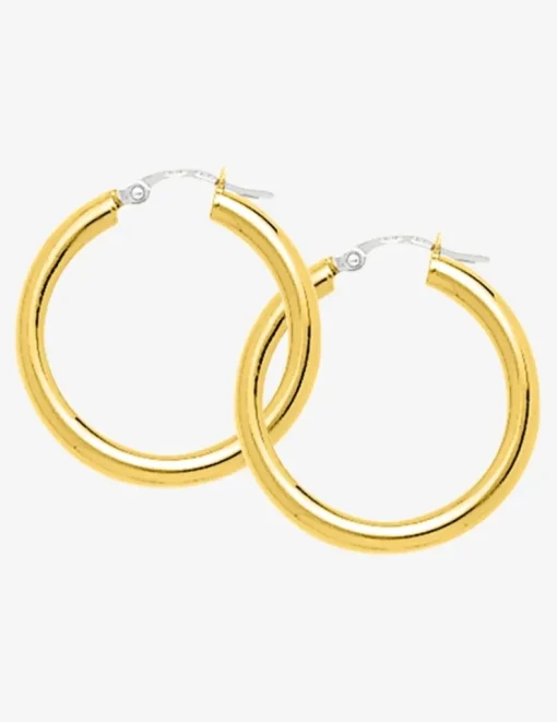 Créoles 20 mm fil 3 mm or jaune 750‰ SO OR