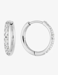 Créoles 16 mm oxydes de zirconium synthétiques et acier SO OR