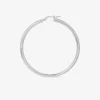 Créoles 45 mm tube 3 mm argent 925‰ rhodié SO OR